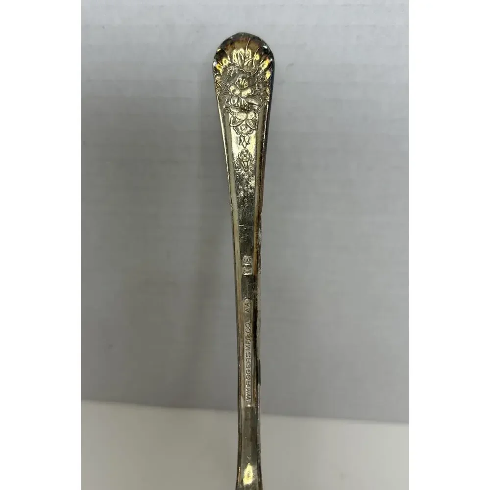 Wm Rogers Mfg. Co 1953 JUBLILEE Flatware Silver plate PIERCED SERVING SPOON 8.5”